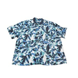 EUC Tommy Bahama "The Coconut Point" Blue Green Jungle Shirt Island Zone SZ 3XLB